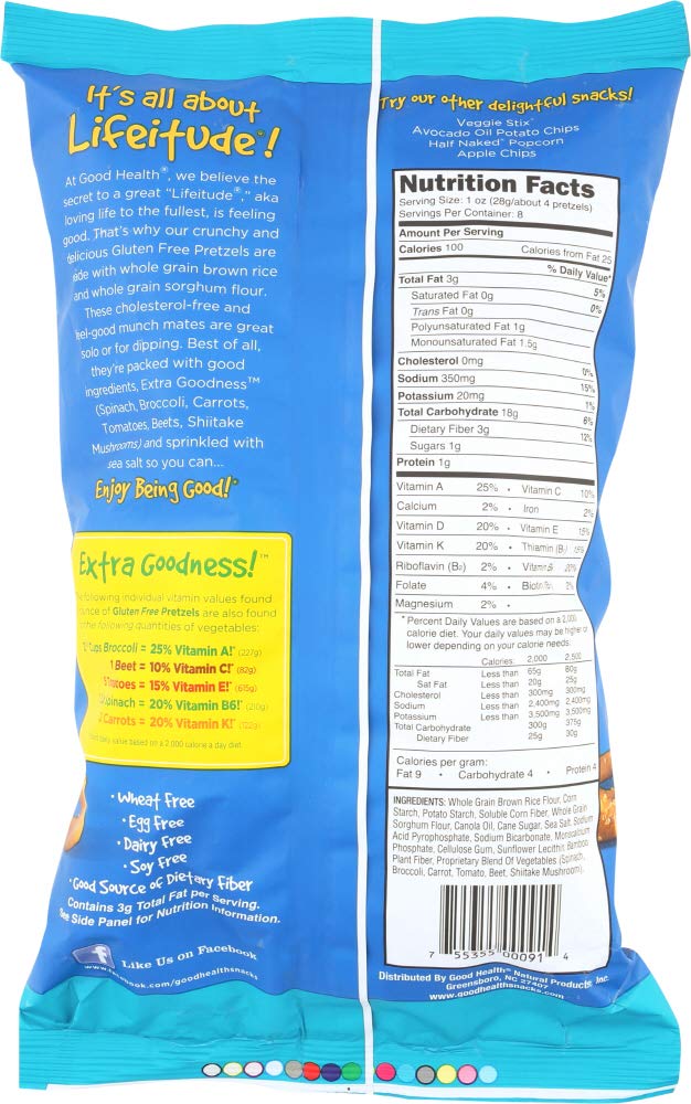 Good Health Pretzels Gluten Free, 8 Oz (3 Pack)