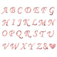 Gyufise 28Pcs Rose Gold Acrylic Alphabet Cake Toppers Diy Custom Cupcake Toppers A-Z Letter Mirrored Gold Picks For Personalized