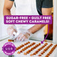 Tom & Jennys Sugar Free Soft Caramel Candy with Sea Salt and Ginger Powder, 2.9 Ounce, Keto Friendly, Low Net Carb