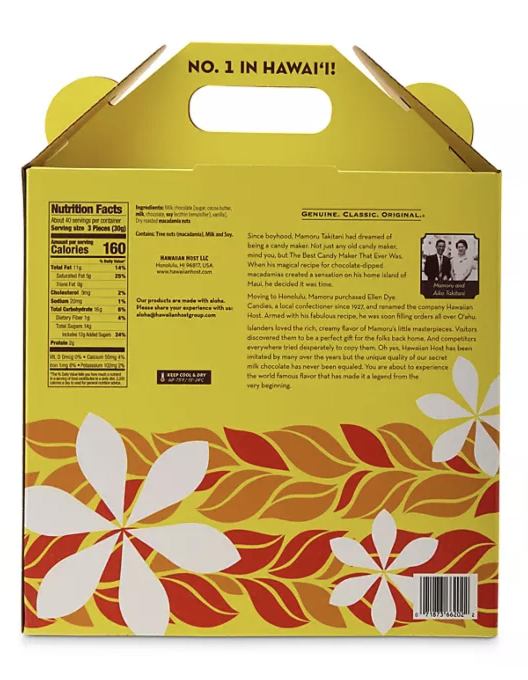 Hawaiian Host Island Macs Milk Chocolate Covered Macadamia Nuts, 5 oz Boxes, 12 Count