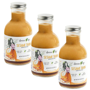Dress It Up Salad Dressing, Sesame Tahini, 3-10 oz Bottles - Clean, Healthy, Delicious, Gluten-Free, Paleo, Keto, Vegan, Versati