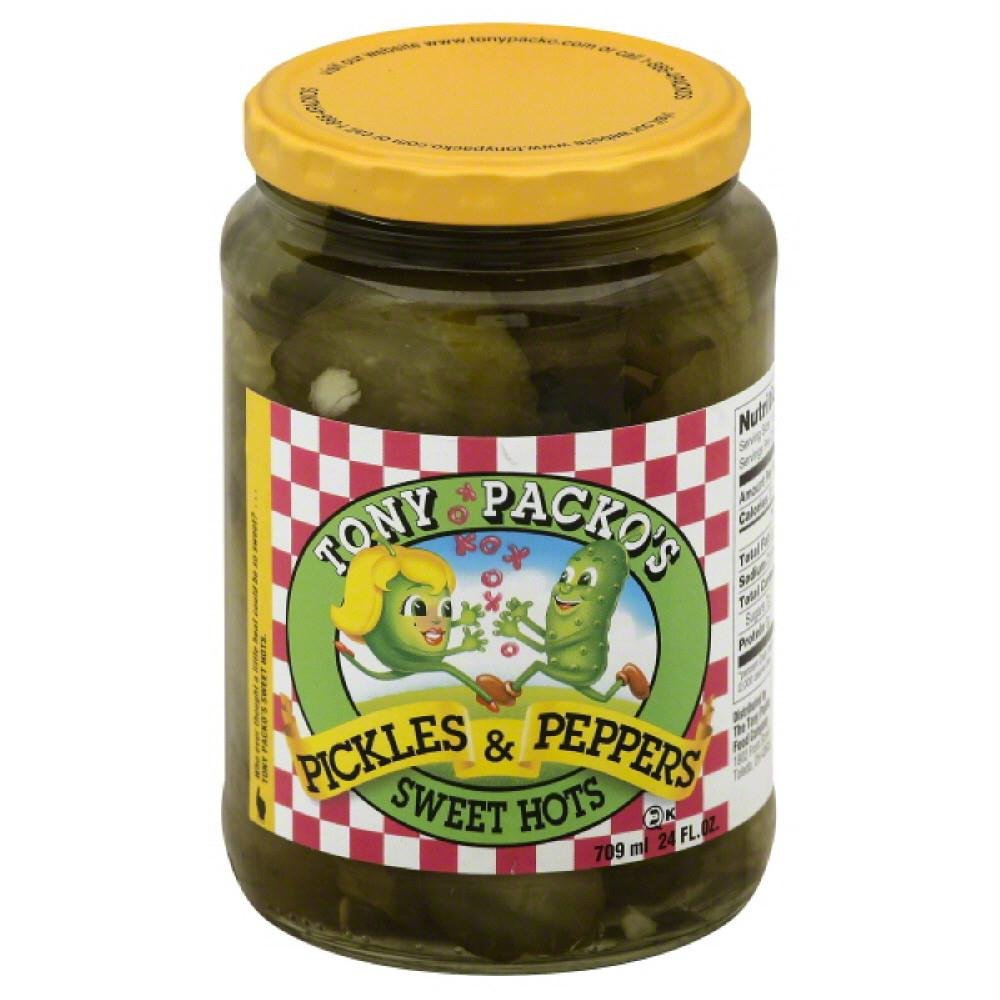 Tony Packo Sweet Hot Pickles And Peppers, 24 Ounce