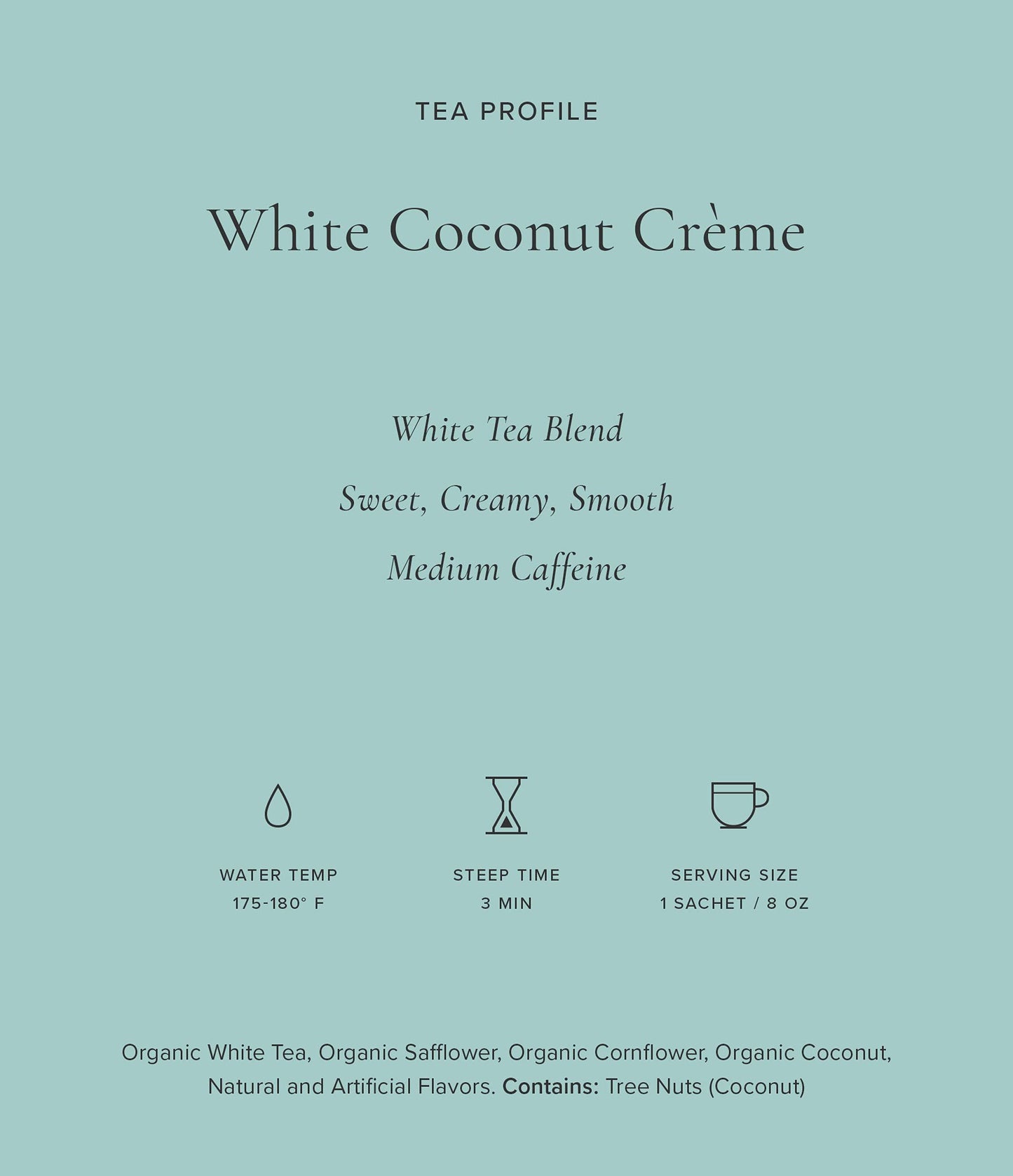 Art Of Tea | Organic White Coconut Crme | 12 Count Eco Friendly Sampler Box Assortment | Premium Caffeinated Organic White Tea V