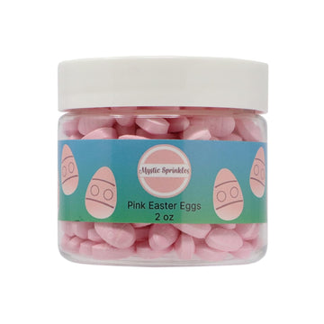 Mystic Sprinkles Easter Candy Shapes Sprinkles (Pink Easter Eggs, 2Oz Jar)