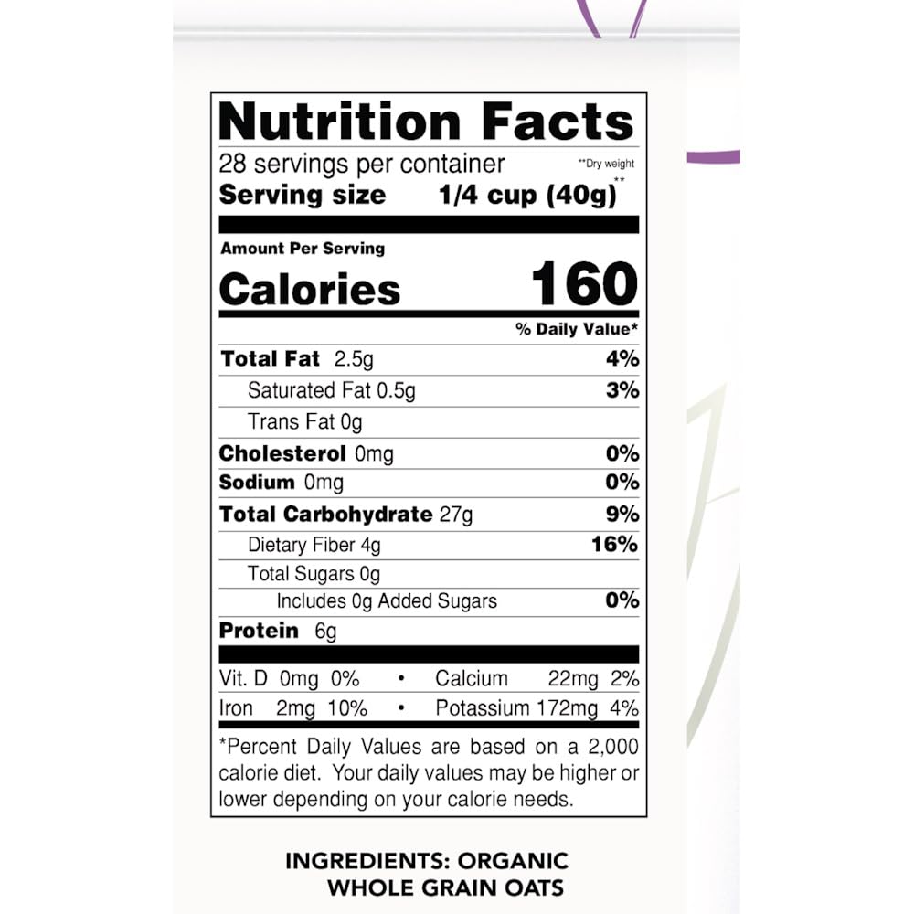 Gf Harvest Gluten Free Organic Whole Grain Steel Cut Oats, 40 Ounce Bag