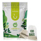 BALIBETOV Organic Unsmoked Yerba Mate Tea Bags - 100 Count  Traditional Cut  Clean Natural Energy  Gluten-Free & Vegan  Enjoy Hot or Cold