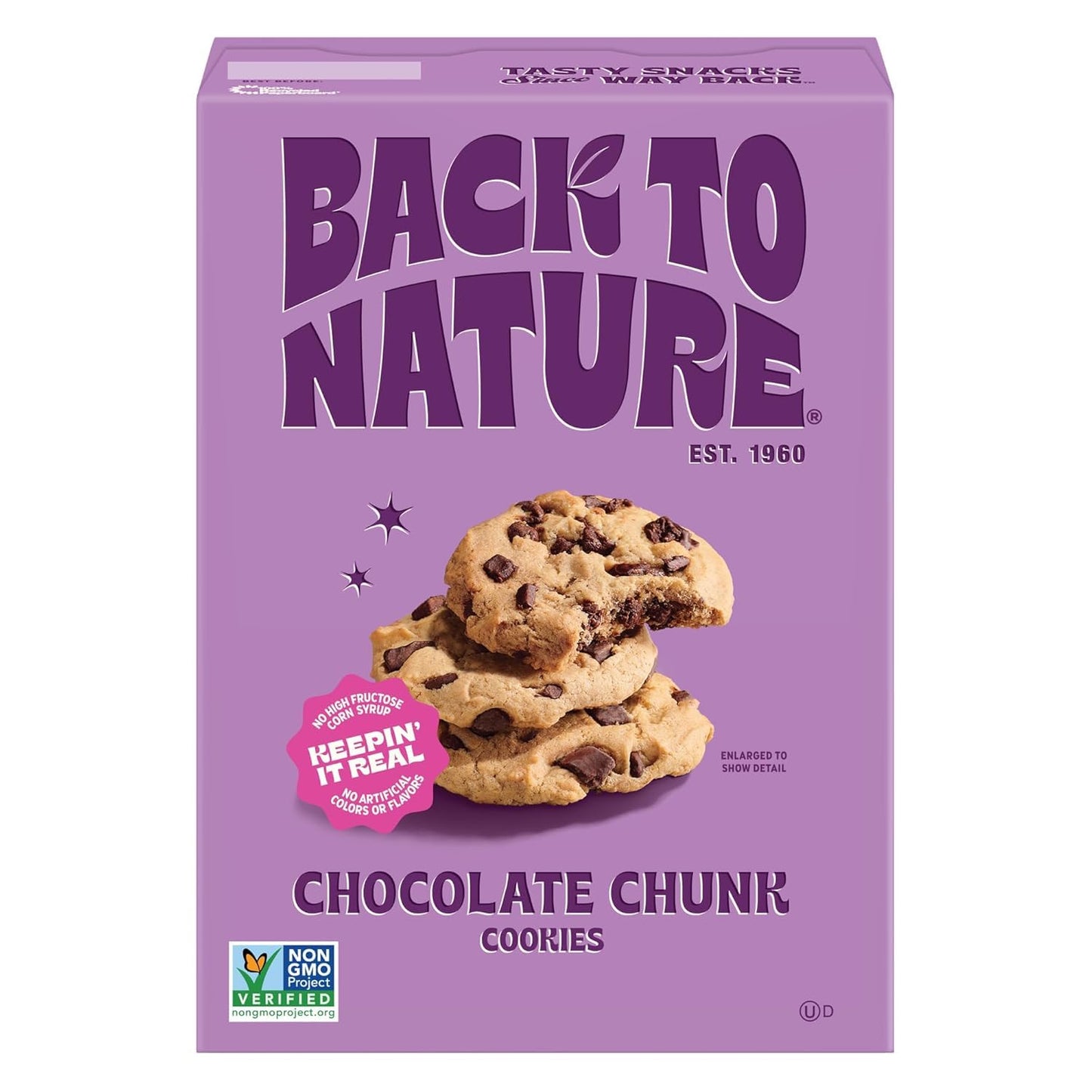 Back to Nature - Chocolate Chunk Cookies - Made With Seriously Tasty Real Ingredients like Wheat Flour - Non-GMO - 7.5 Ounce (Pa