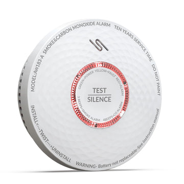 Jemay 10-Year Smoke And Carbon Monoxide Detector, Dual Sensor Smoke Co Alarm With Built-In Battery And Silence Function,Aw183-A,