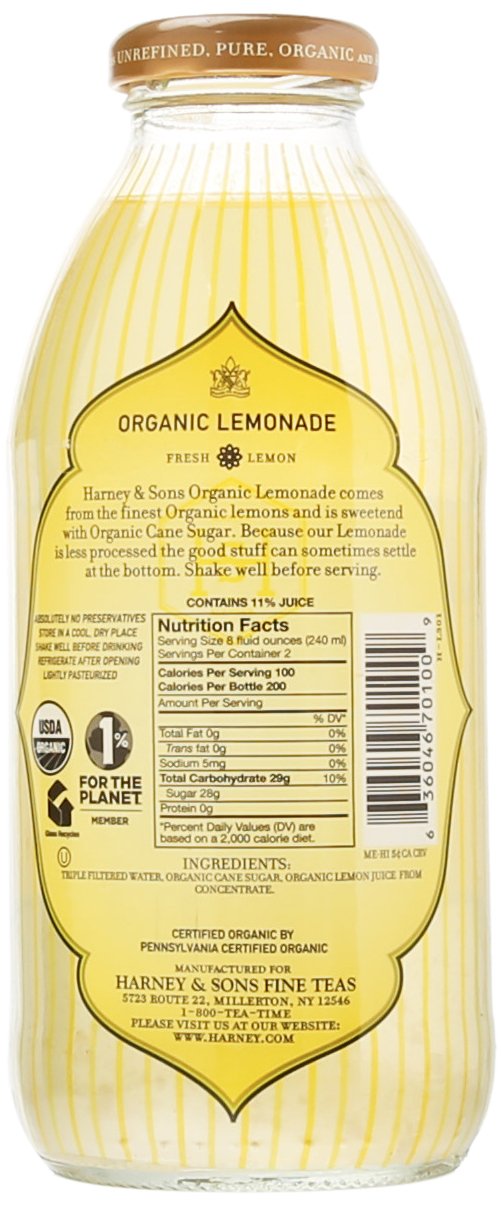 Harney & Sons Juice  Organic Lemonade  16 Ounce (Pack of 12)