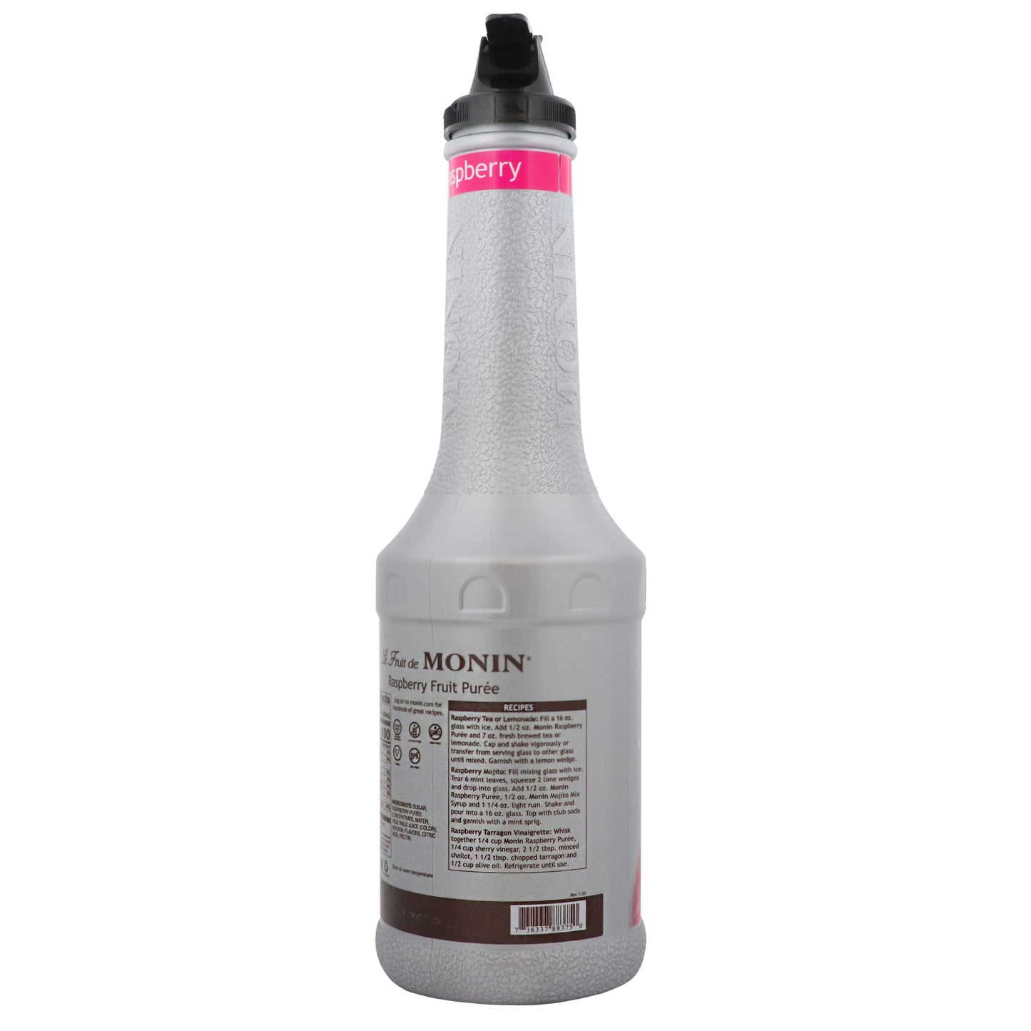 Monin Raspberry Purée, Rich Berry Flavor, Natural Ingredients, 33.8 Fl Oz, Gluten-Free, Vegan, Non-GMO