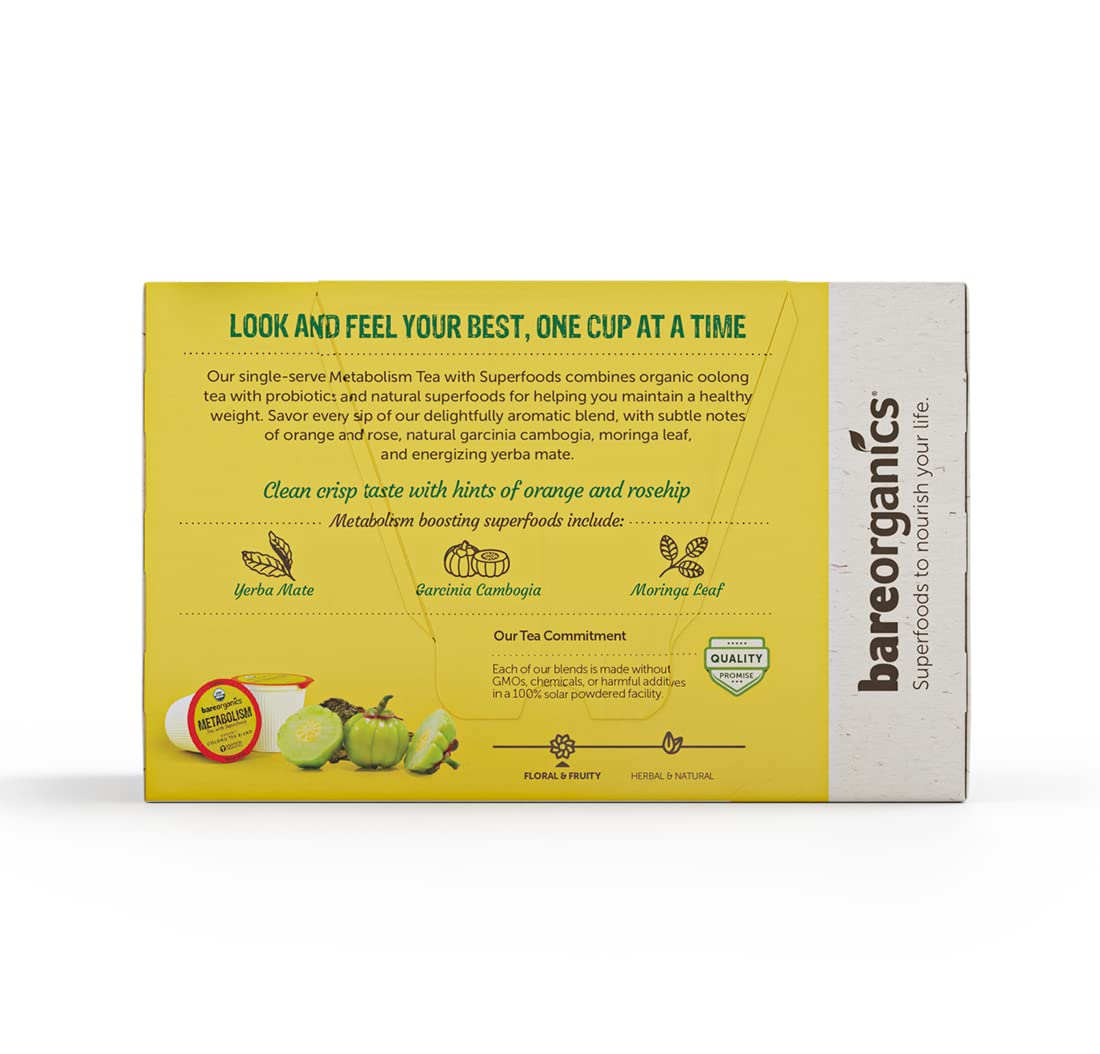 Metabolism Tea - Organic with Superfoods and Probiotics - 6 Pack