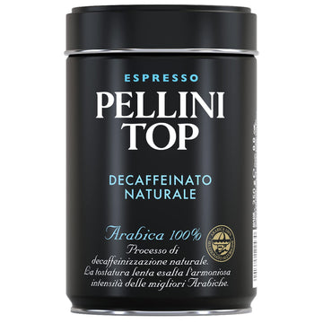 Pellini Top 100% Arabica Decaffeinated Ground Coffee Tin 250 G
