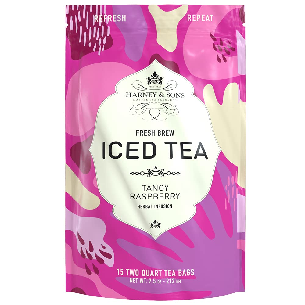 Harney & Sons Tangy Raspberry Iced Tea  Fresh Brew  Brews up to 30 Quarts  15 Count