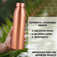 Norman Jr, Plain Copper Water Bottle 1 Ltr Extra Large - An Ayurvedic Pure Premium Copper Vessel- Drink More Water, Lower Your S
