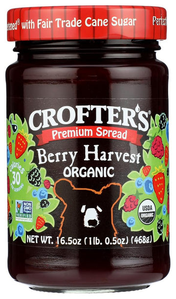 Crofter'S Organic Premium Spread, Seedless Blackberry, 16.5 Oz. (Pack Of 6)
