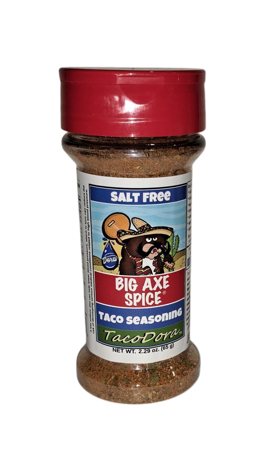 Big Axe Spice TacoDora - MILD Salt Free TACO Seasoning - SALT FREE, Gluten Free, Sugar Free, Preservative Free