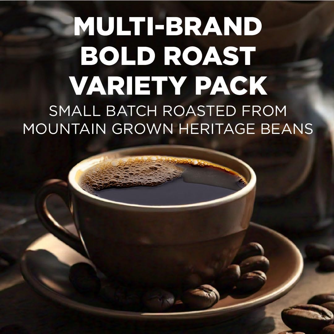 Dark Roast Coffee Variety Pack, 50Ct. Solar Energy Produced Recyclable Single Serve Dark Roast Coffee Pods Variety Pack - 100% A