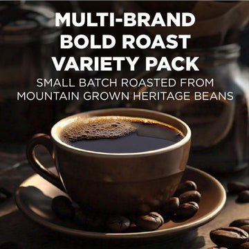 Dark Roast Coffee Variety Pack, 50Ct. Solar Energy Produced Recyclable Single Serve Dark Roast Coffee Pods Variety Pack - 100% A