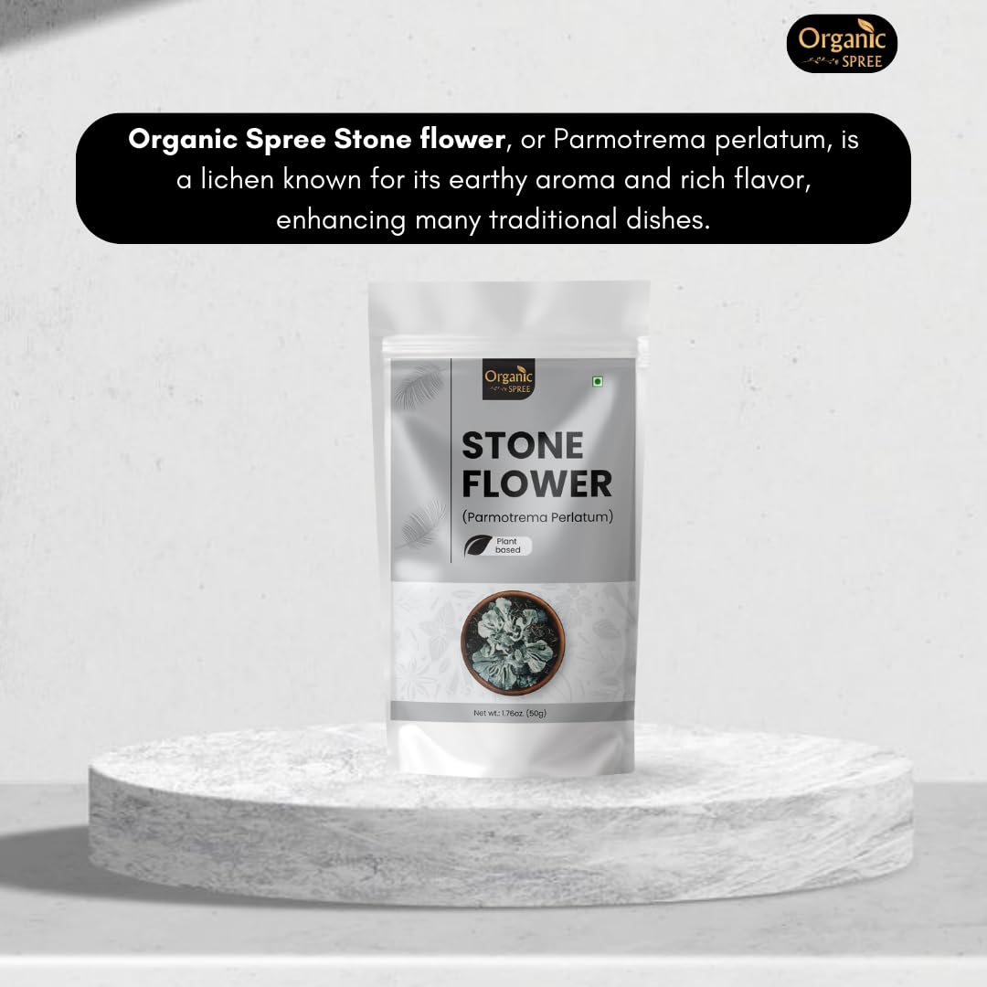 Organic Spree Stone Flower 50Gm (1.76Oz) Dagad Phool - Kalpasi - Pure And Natural 50Gm - Pack Of 3