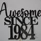 40Th Awesome Since 1984 Cake Topper Cheers To 40 Years Birthday Cake Pick 40 Fabulous Cake Decoration For Happy 40Th Birthday An