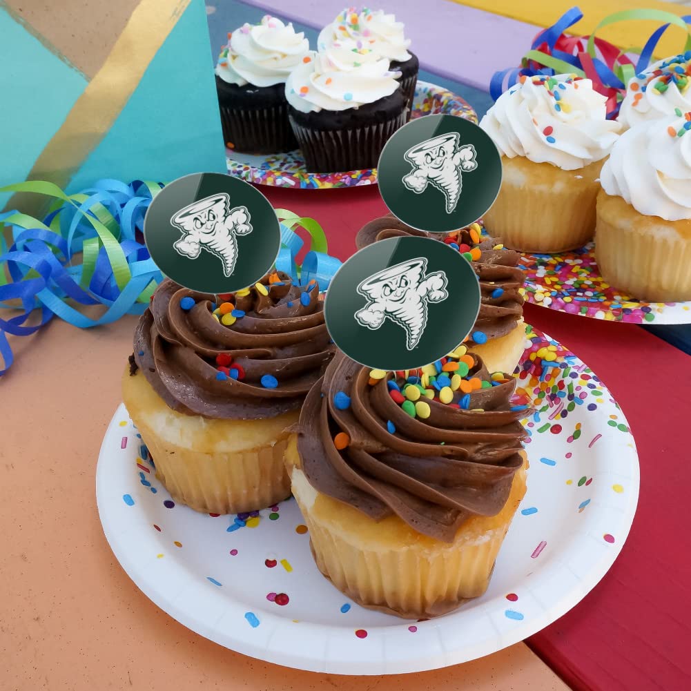 Lake Erie College Secondary Logo Cupcake Picks Toppers Decoration Set Of 6