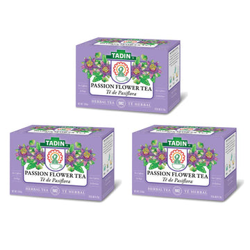 Tadin Tea, Pasiflora - Passion Flower Tea, 72 Tea Bags - Relax Mind Muscle Pasiflora - Pack Of 3