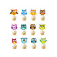 KHAIVI Owl Cupcake Toppers, Safari Jungle Animal Cake Decorations, 24pcs, Brown