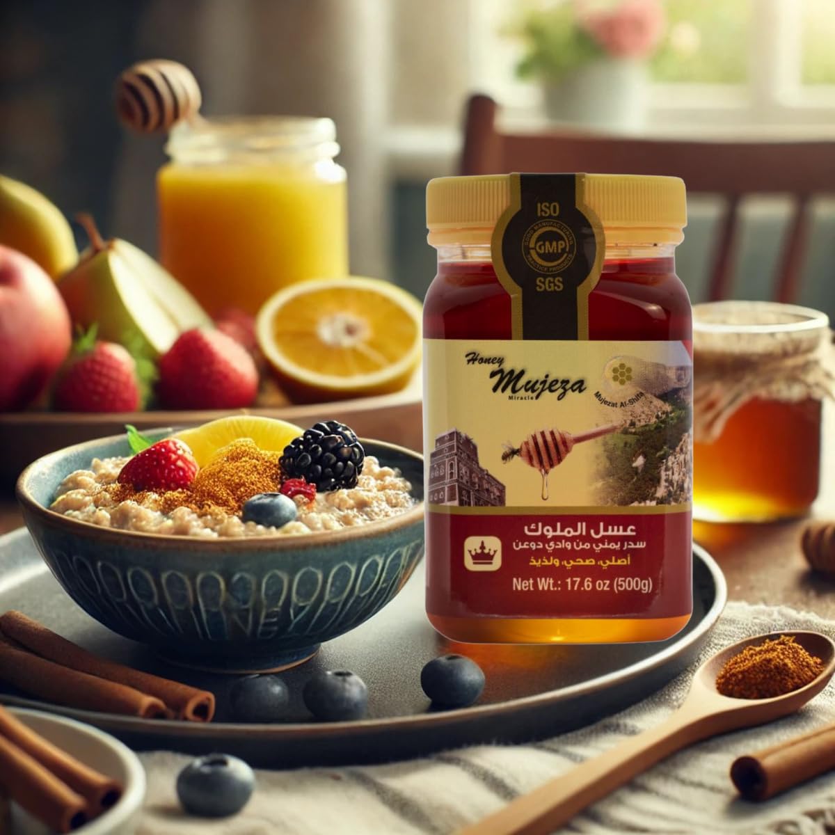 Raw Royal Honey (Authentic Yemen Douani Sidr Honey) Gluten Free Non Gmo 100% Natural Raw (500G / 17.6Oz)