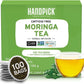 HANDPICK Organic Moringa Tea Bags - 100 Count, Non-GMO, Caffeine Free, Eco-conscious Round Bags