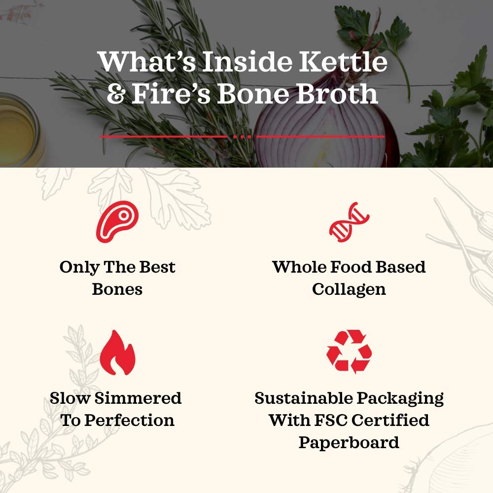 Kettle And Fire Broth Mushroom chicken Bone, 169 OZ