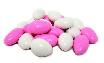 Pink & White Jordan Almonds By Its Delish, 3 Lbs Bulk | Sugared Almond Nut With Sweet Hard Candy Coating - Bulk Wedding Favors,