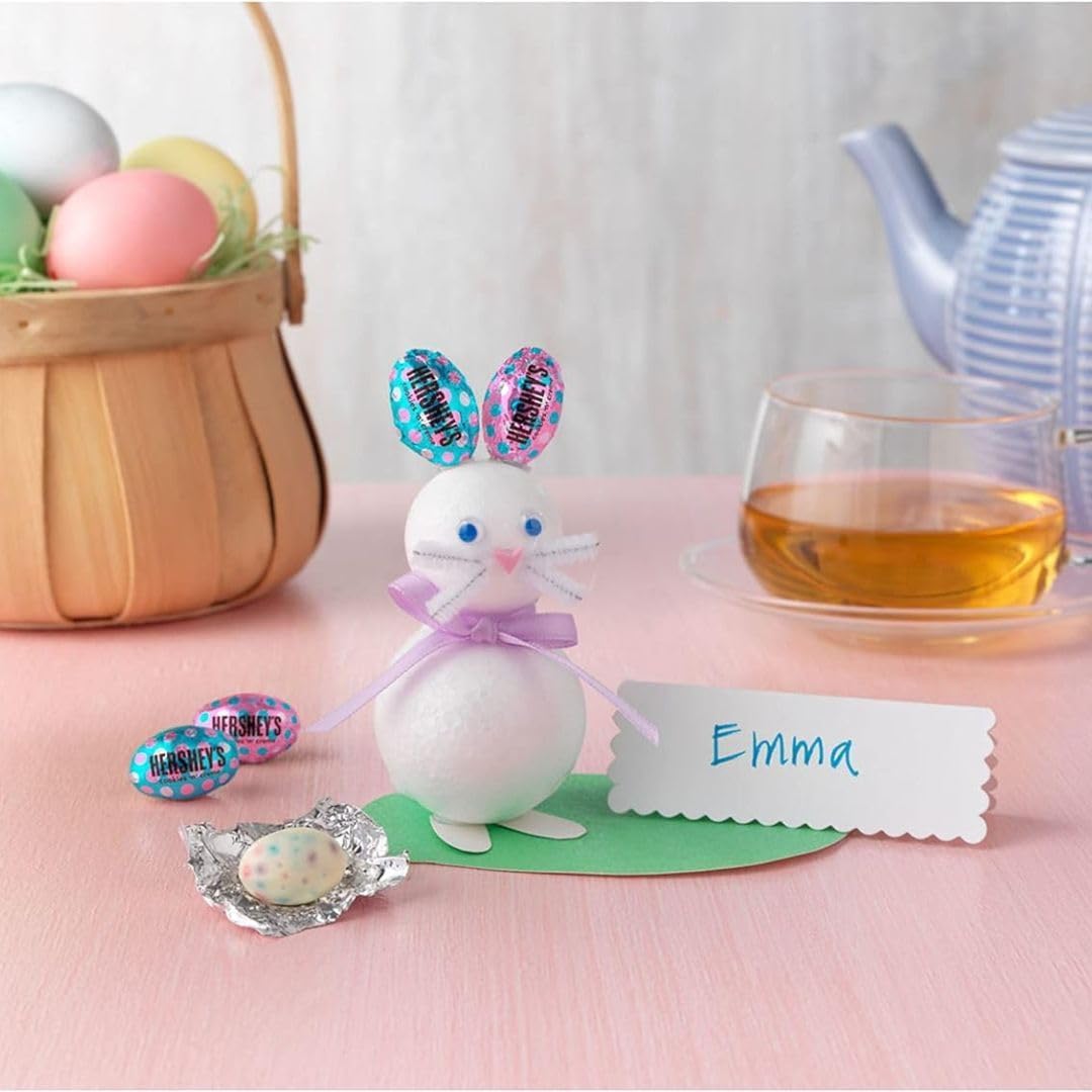 Hershey Cookies And Cream Eggs Easter Candy Bulk - 120 Individually Wrapped Chocolate Candy Easter Eggs Bulk - Polka Dot Hershey