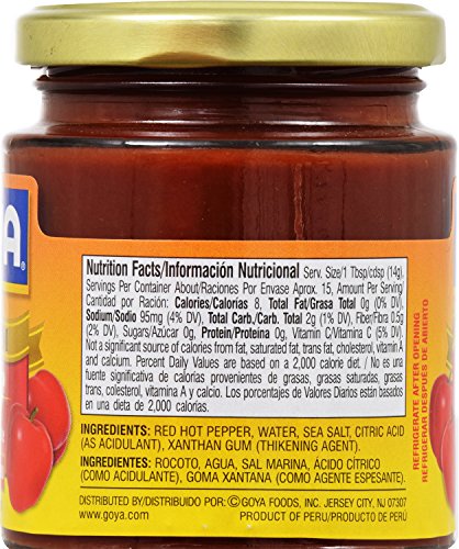 Goya Foods Aji Rocoto Red Hot Pepper Paste, 7.5 Ounce (Pack Of 12)