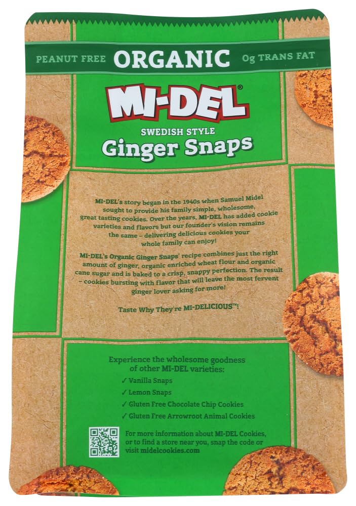 Mi-Del Organic ginger Snaps - 8 oz