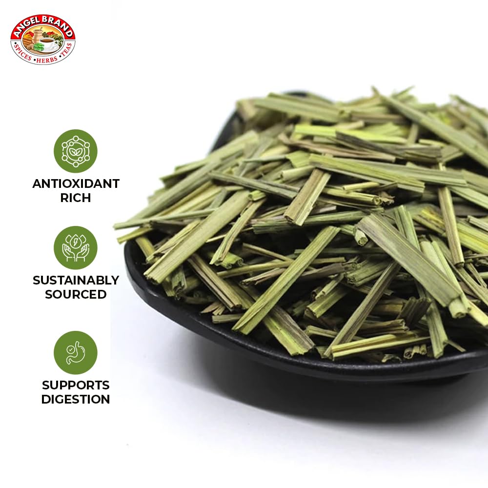 Angel Brand Fever Grass Tea Jamaican - 0.25 Oz Pouch Pack Of 3 - Dried Lemongrass Leaves For Herbal Tea And Infusions.