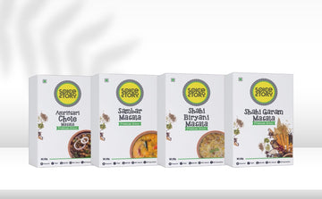 Spice Story Weekend Mazzala Combo, Set Of 4 Indian Kitchen Spice Blends, 4X50G Blended Spices, Biryani, Garam, Chhole, Sambhar M
