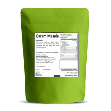 Pipar Spices Garam Masala - 100G Pack | Hand Grounded For Rich Aroma And Flavor.
