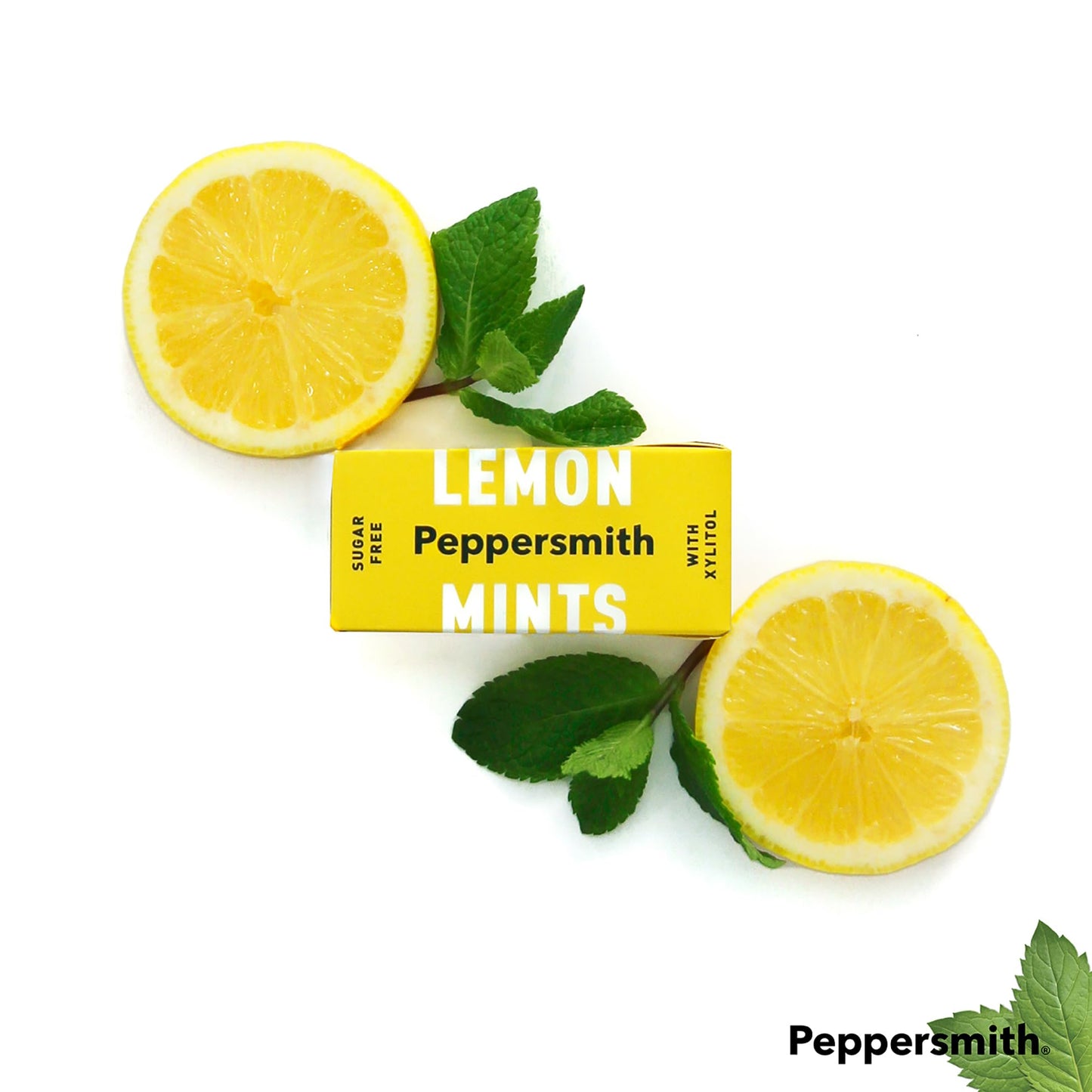 Peppersmith 100% Xylitol Mints, Sicilian Lemon and Fine English Peppermint, 25 Mints15 g (Pack of 12, Total 300 Mints)