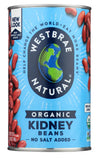 Westbrae Natural Organic Kidney Beans, No Salt Added, 25 Oz (Pack of 12)