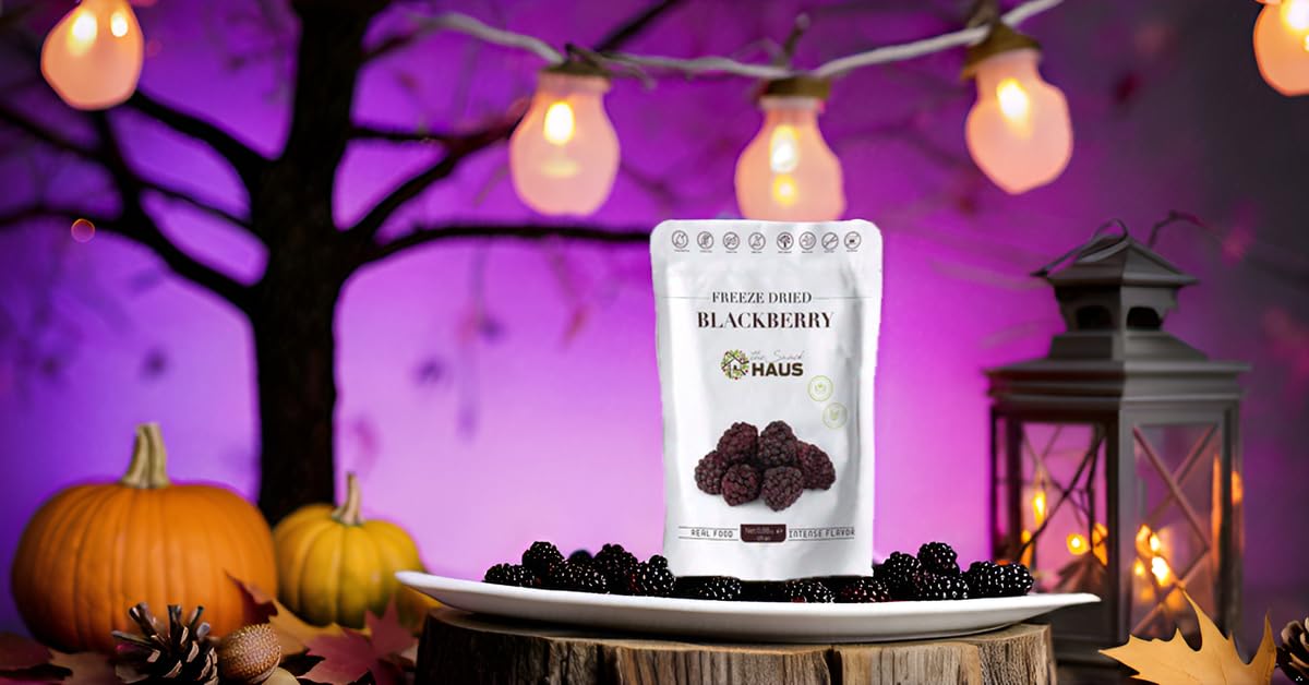 The Snack Haus Freeze-Dried Blackberries, All-Natural Snack, Pack of 2