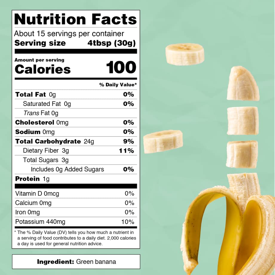 Usda Organic Banana Flour 1Lb, Vegan, Paleo, Grain & Gluten Free, All-Purpose Wheat Flour Alternative, Great For Baking And Cook