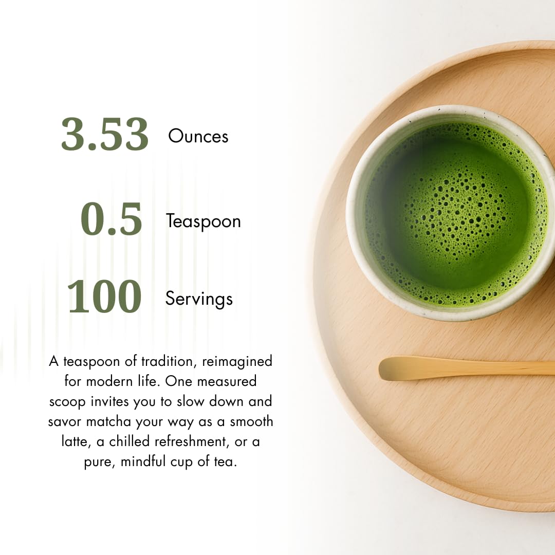 Nippon Matcha - Organic Ceremonial Grade Japanese Matcha Green Tea Powder - First Harvest from Uji, Kyoto - USDA Certified, Ston