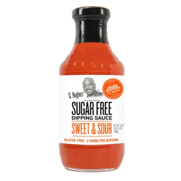 G Hughes Sugar Free, Sweet & Sour Sauce - Gluten Free Dipping Sauce, Great Tasting Healthy Sauce, 2 Carbs Per Serving - 17 Oz (3