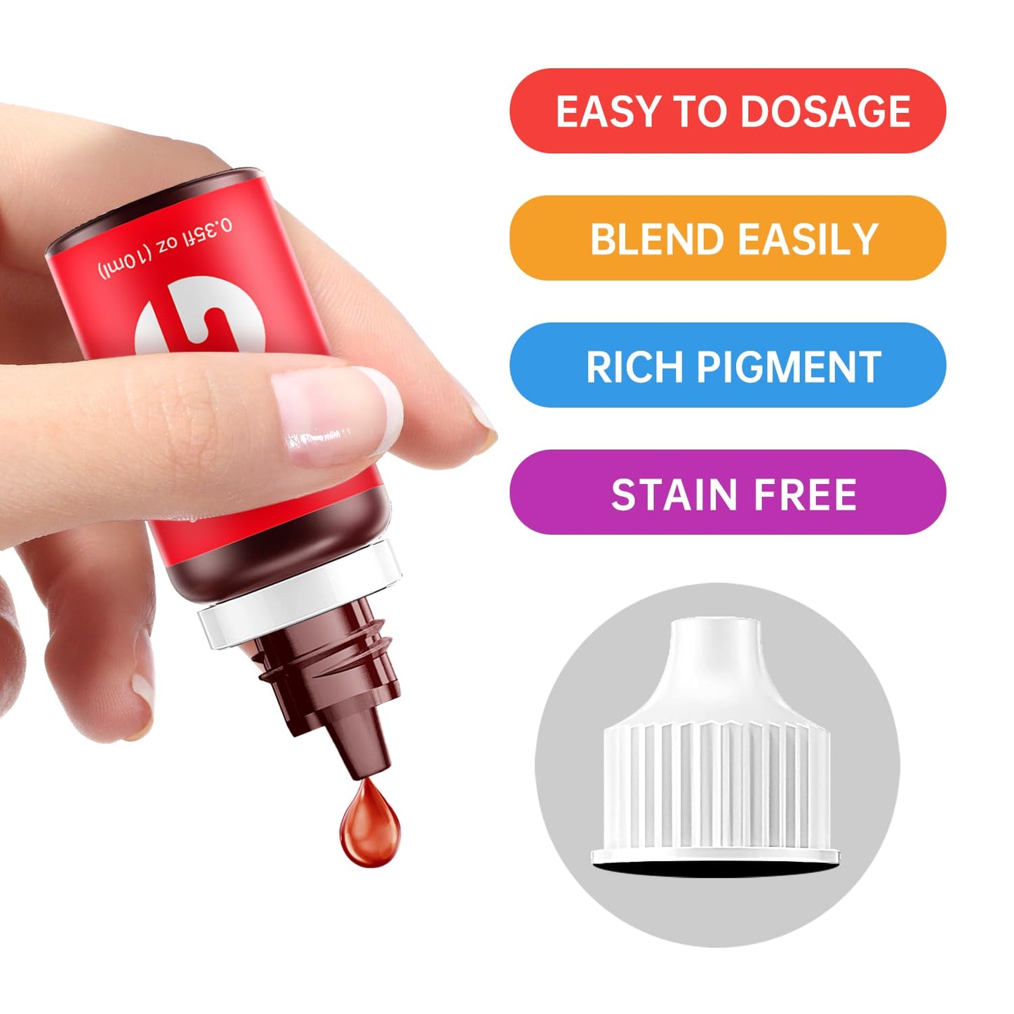 Food Coloring Liquid Food Dye Water Based Food Color 6 Colors X 10 Ml Liquid Food Coloring Set For Baking Icing Cake Decorating