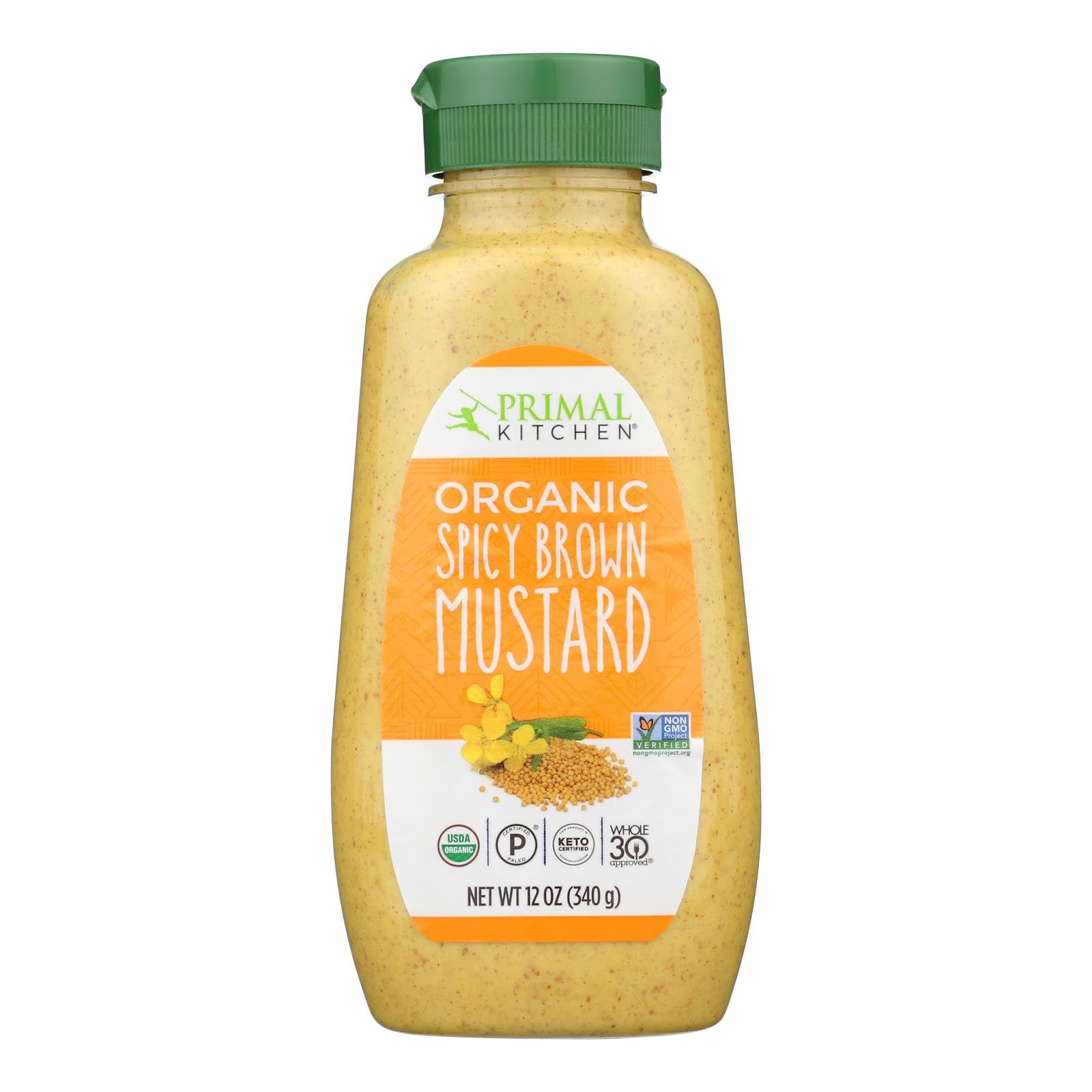 Primal Kitchen Mustard Spicy Brown, 12 Oz (Pack Of 6)