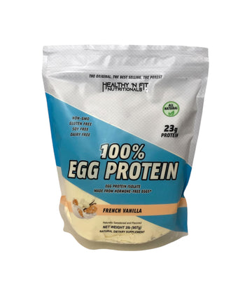 Healthy N Fit 100% Egg Protein - French Vanilla, 2LB, Zero Sugar, Zero Fat, Model 799750002432