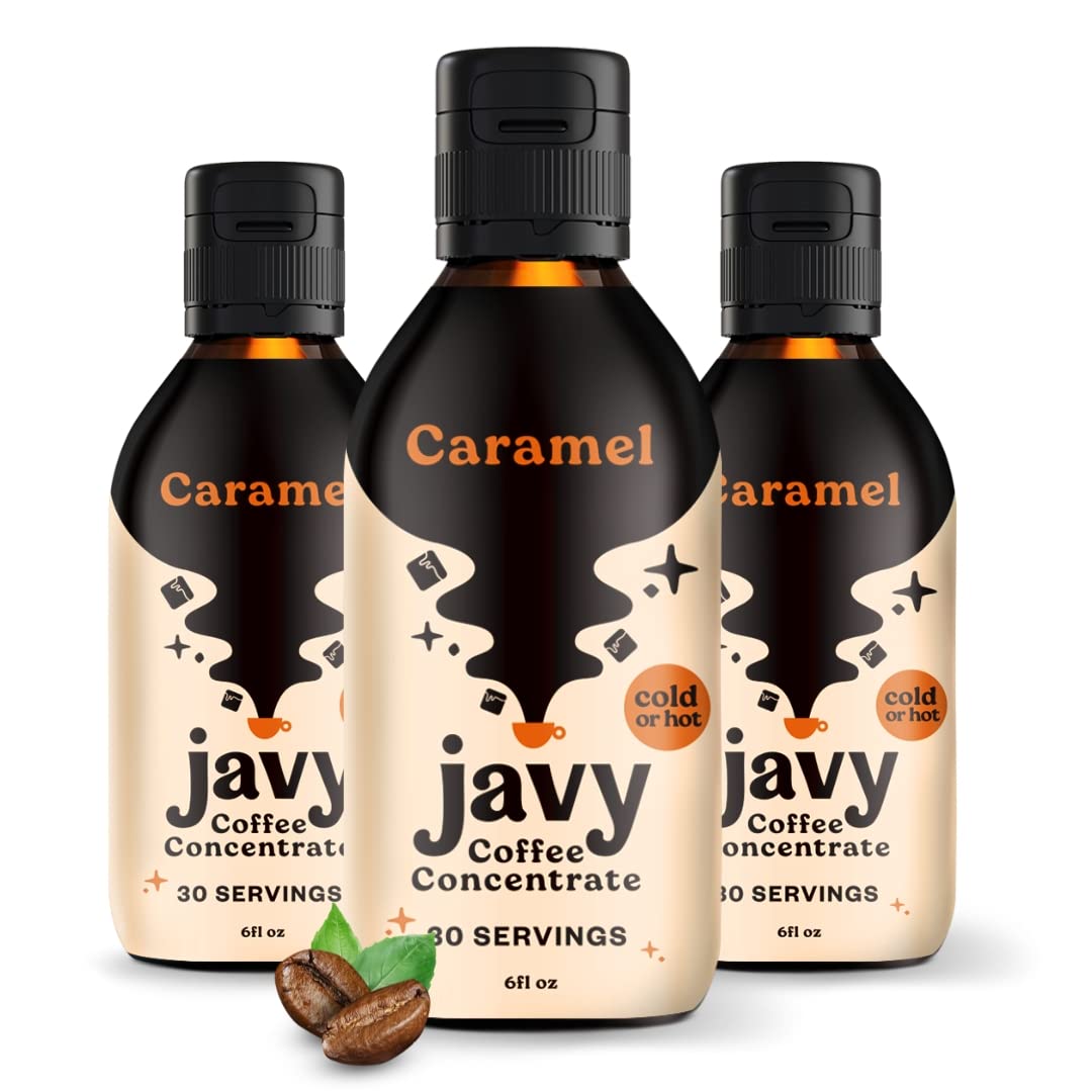 Coffee Concentrate - Cold Brew Coffee  Perfect for Hot or Iced Instant Coffees  Hot Drinks  Cold Brew Concentrate  3 Pack - Caramel