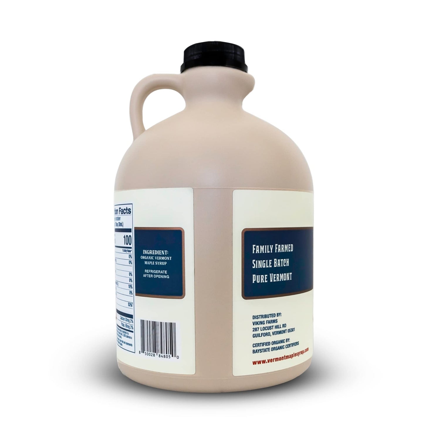 Vermont Maple Syrup - 64 oz Grade A  Amber Rich Organic Maple Syrup - 100% Pure and Authentic Maple Syrup for Pancakes  Waffles and More - Nut free  Gluten Free  Vegan  Paleo