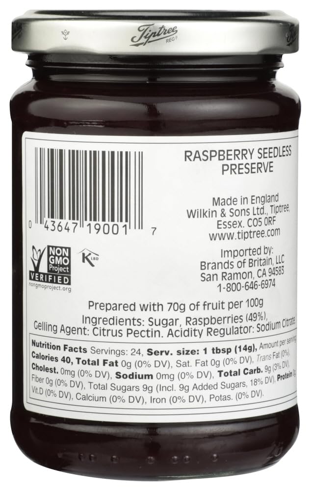 Tiptree Raspberry Seedless Preserve 340G, (1 Pack)