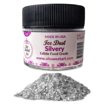 Oh Sweet Art - Ice Dust - Edible Glitter For Decorating Cakes, Cupcakes, Cake Pops, & More - Sprinkle on Sparkle and Luster to S